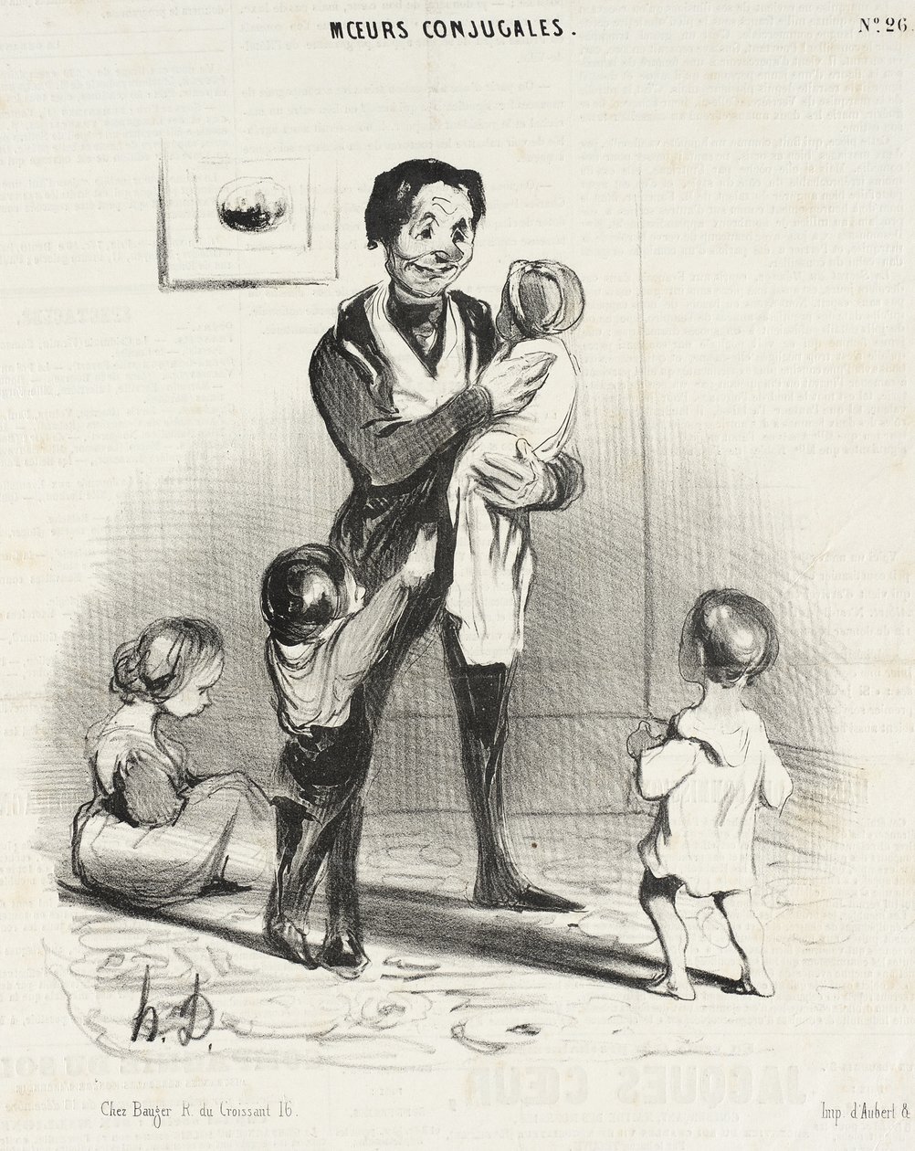 Hej, hej! Ty malý darebáku, to se ti nepovede... od Honoré Daumier