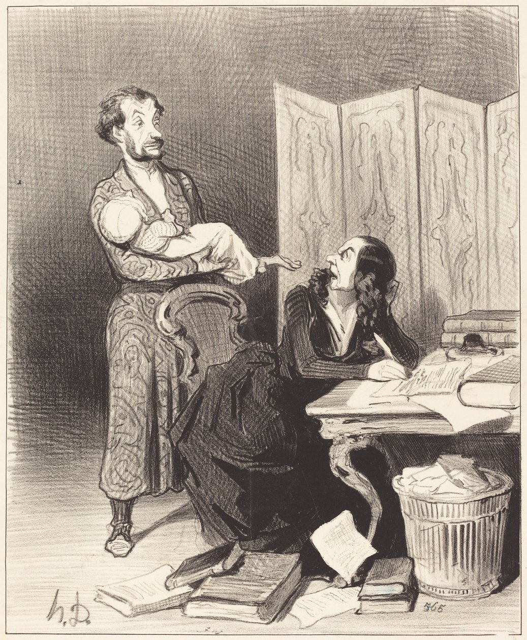 Odneste to dál... není možné pracovat... od Honoré Daumier