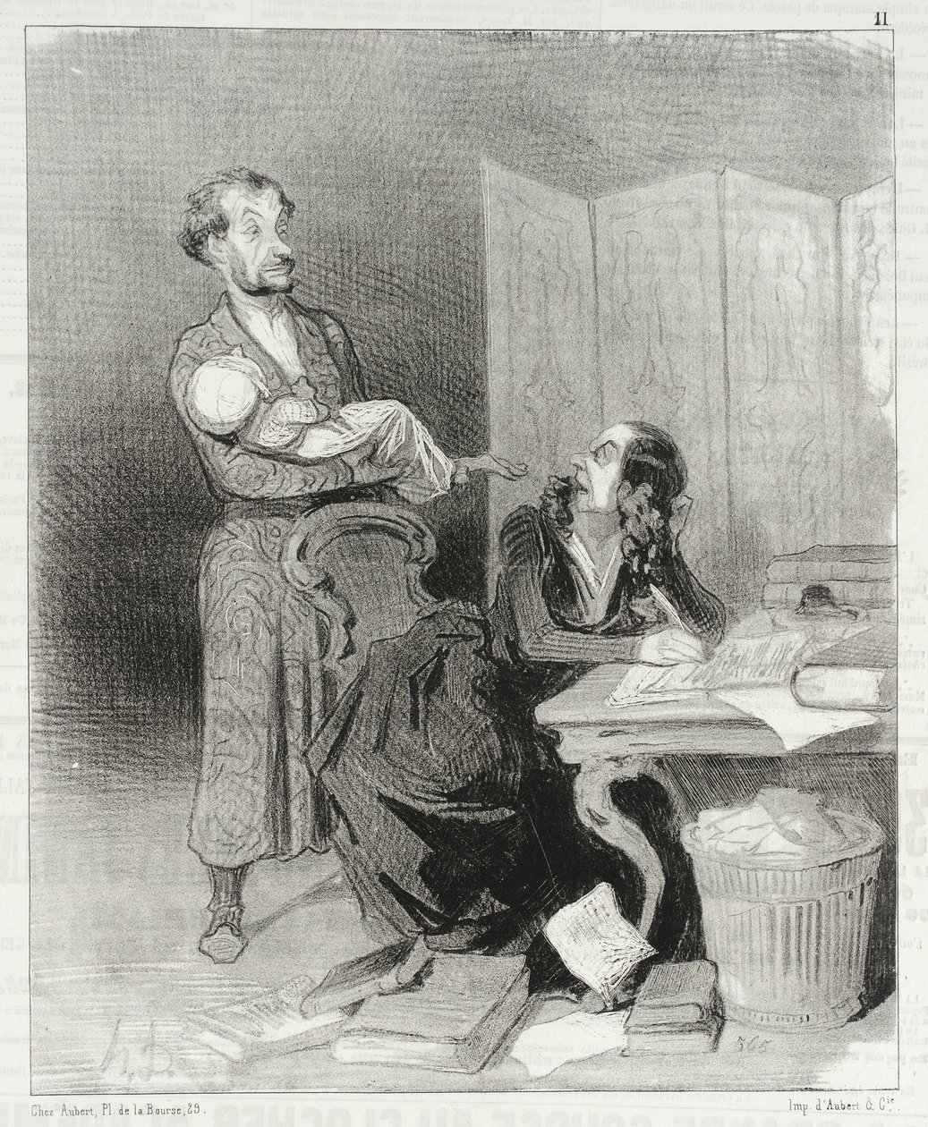 Odneste to dál ... nedá se pracovat ... od Honoré Daumier