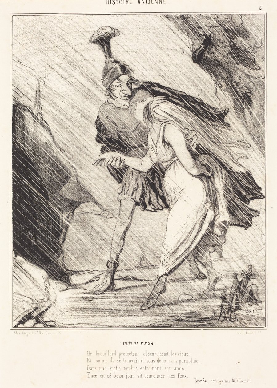 Aeneas a Dido od Honoré Daumier