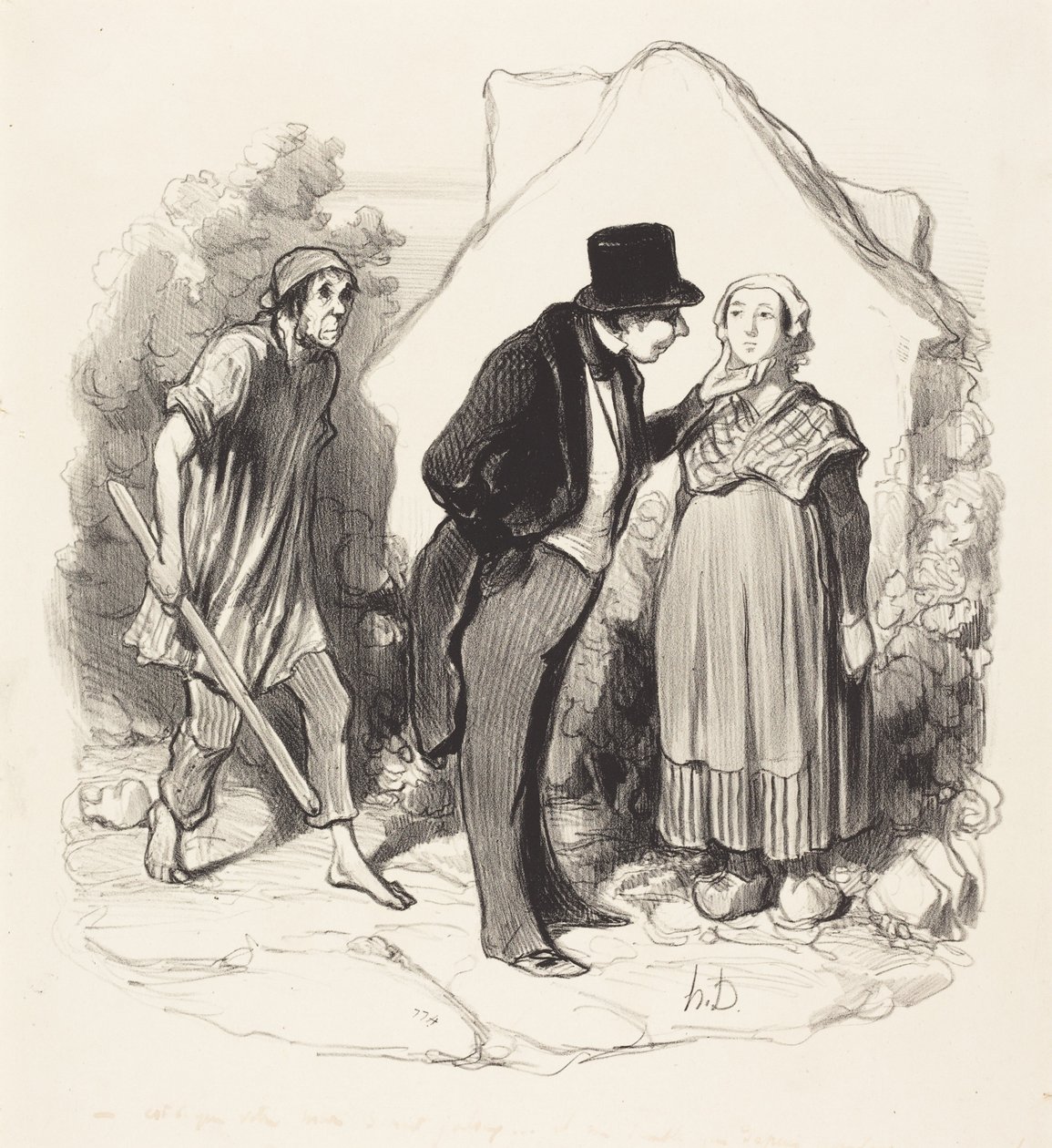 Že by váš manžel žárlil... od Honoré Daumier