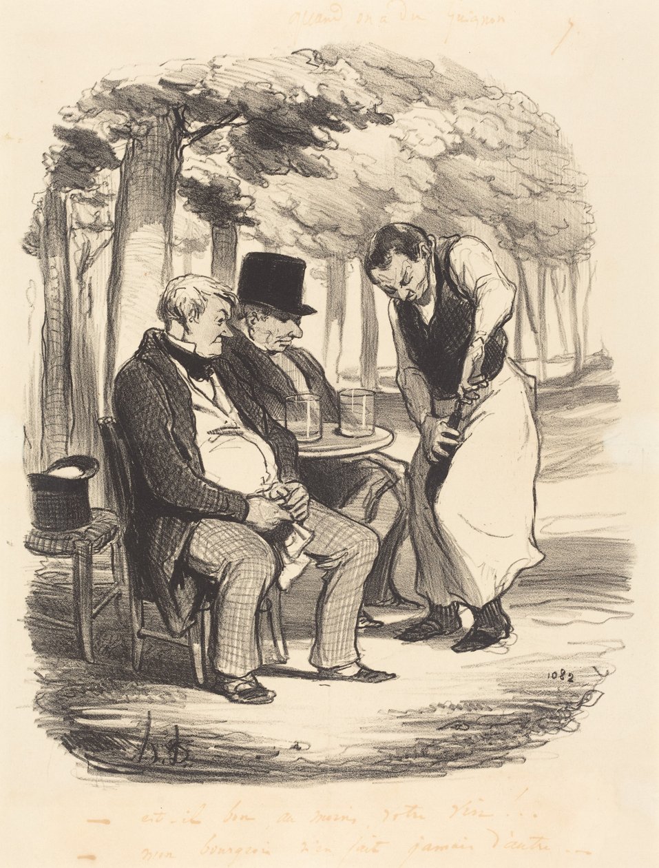 Je alespoň vaše víno dobré!... od Honoré Daumier
