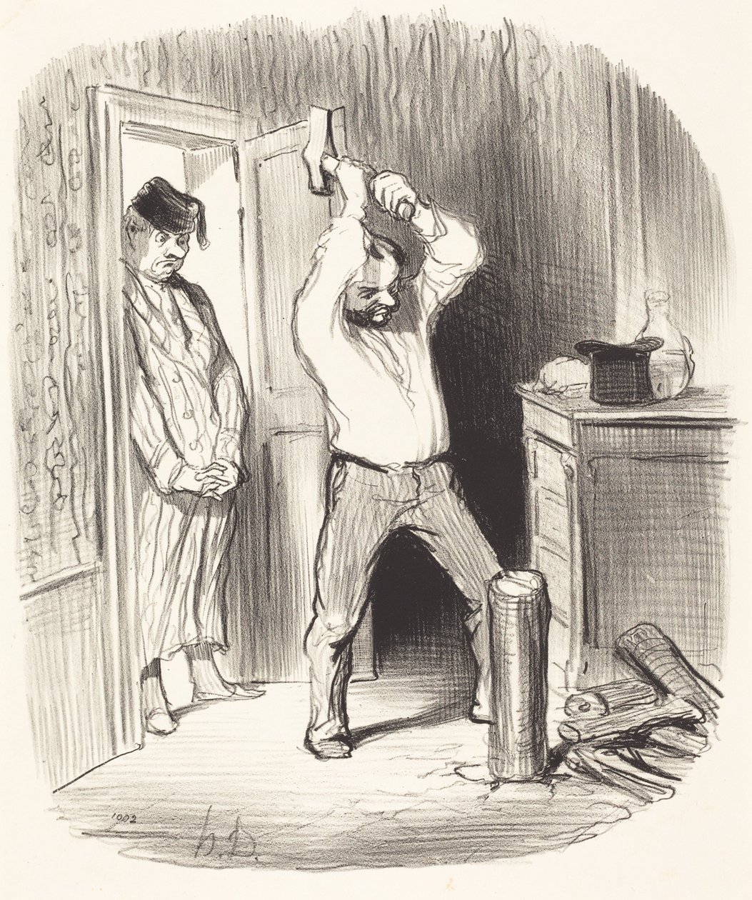 Je Bohu dovoleno... štípat dříví... od Honoré Daumier