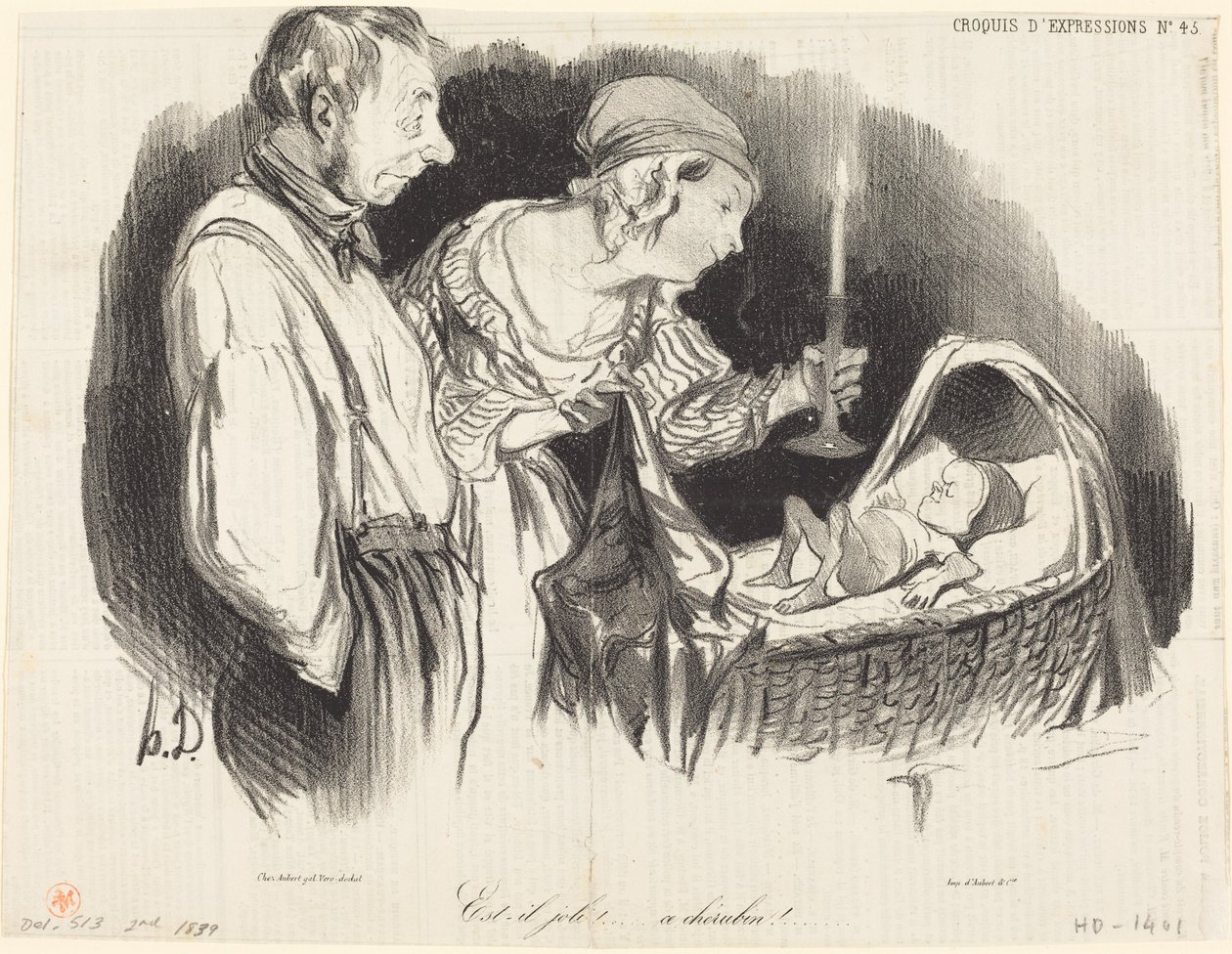 Není krásný!... ten cherubín!... od Honoré Daumier