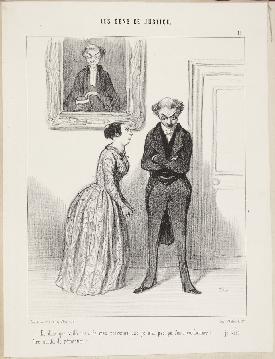 A pomyslet, že jsou tu tři z mých obžalovaných, které se mi nepodařilo dát odsoudit! Ztratím pověst! od Honoré Daumier