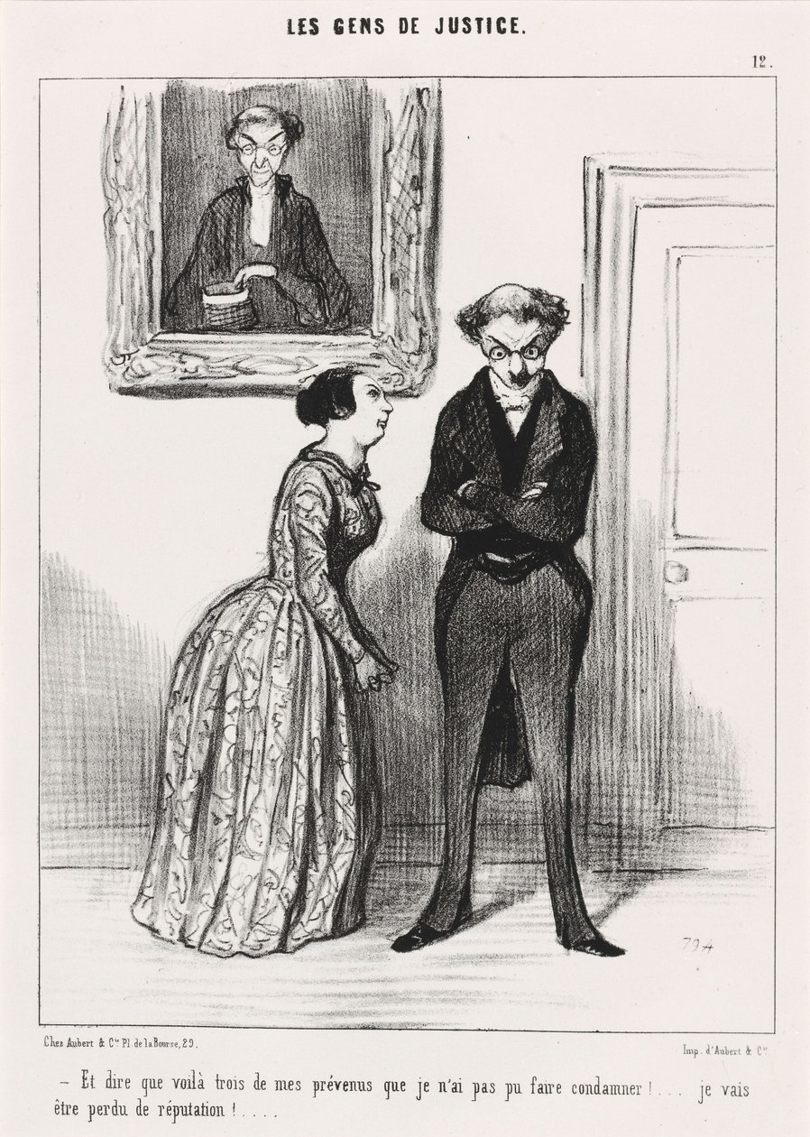 A pomyslet, že jsou tři ... varovaní, které jsem nemohl nechat odsoudit!... od Honoré Daumier