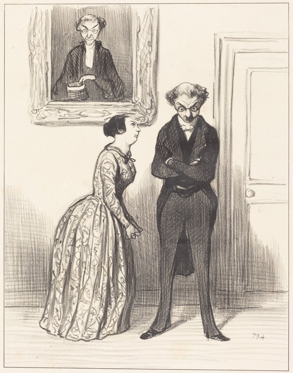 A pomyslet, že se mi nepodařilo dát odsoudit tři obžalované!... od Honoré Daumier
