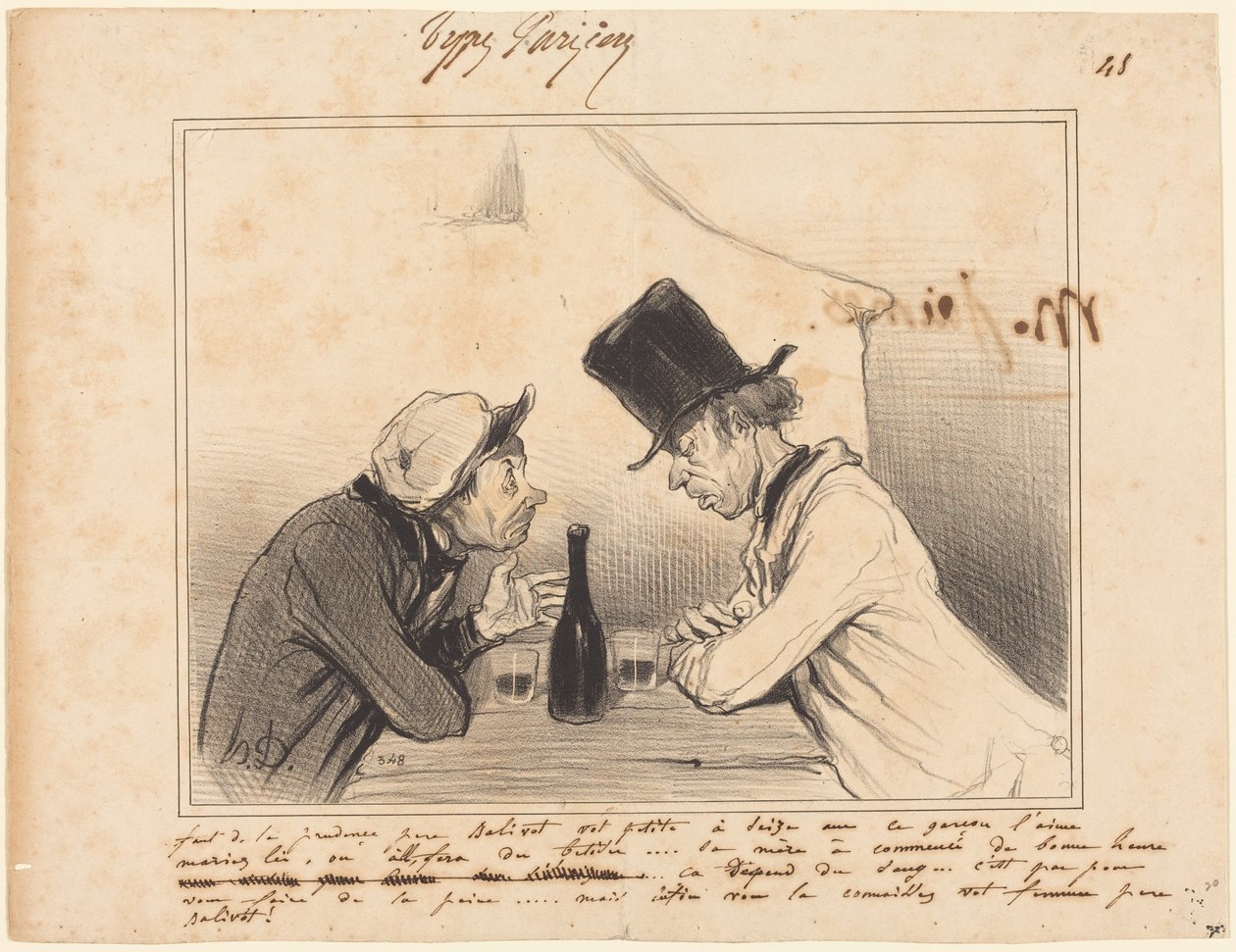Je třeba opatrnosti, otče Balivote, vaše holčička má šestnáct let... od Honoré Daumier