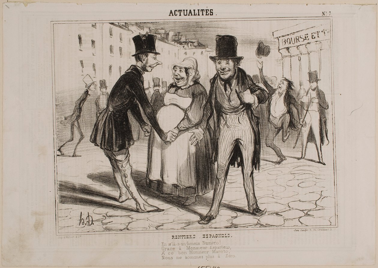 INVESTOŘI DO ŠPANĚLSKÝCH AKCIÍ od Honoré Daumier