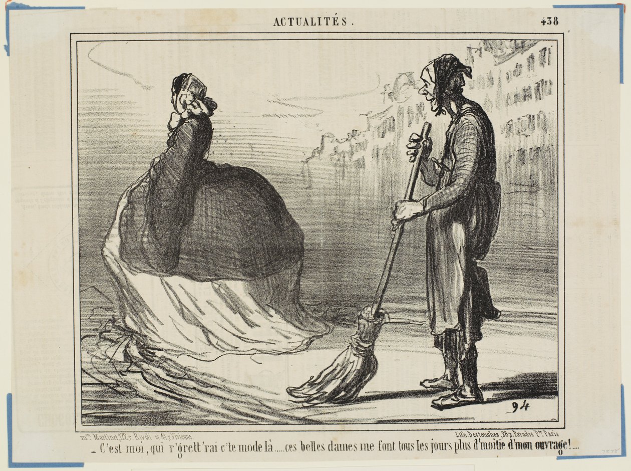 Měl bych litovat tohoto stylu ... Tyto velké dámy každý den zmenšují mou práci! od Honoré Daumier