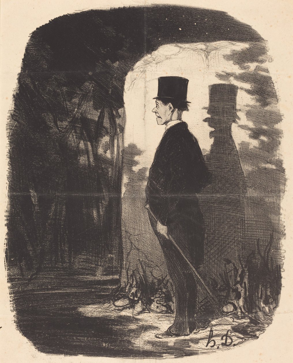 Nedá se nic dělat, musím projít tímto... lesem... od Honoré Daumier