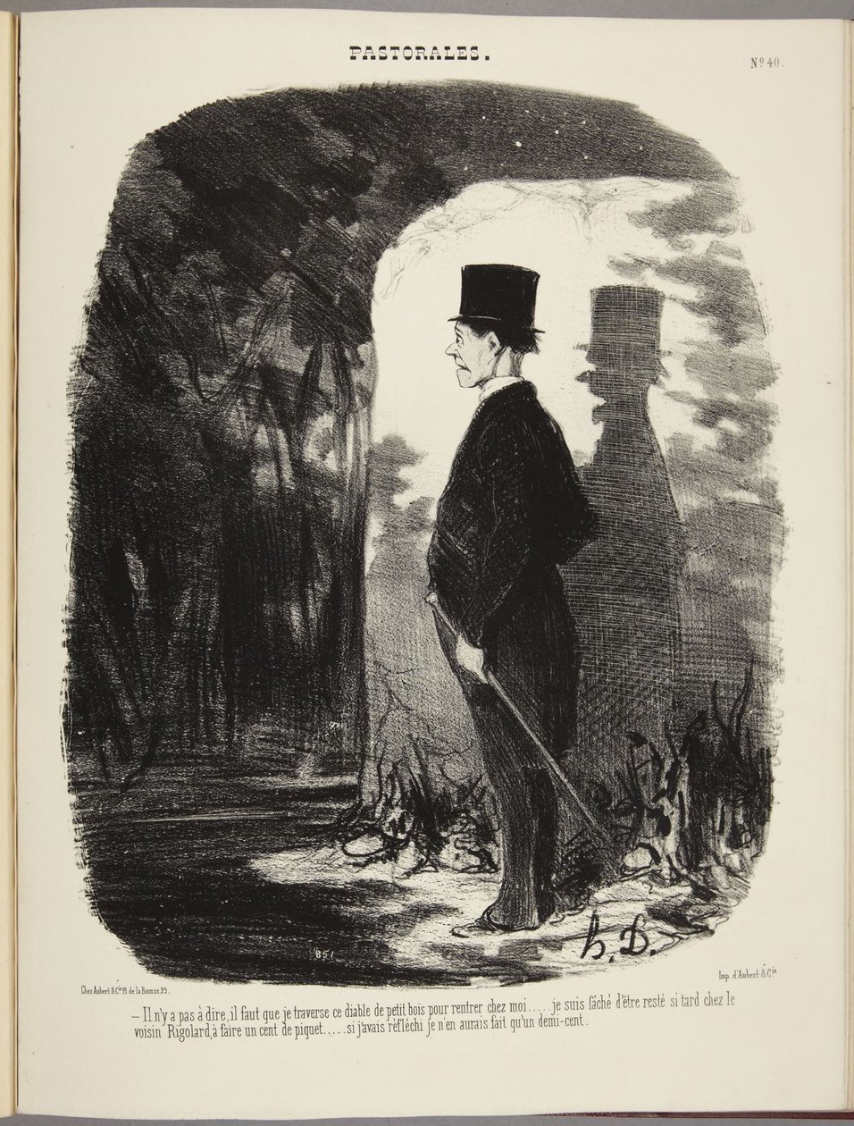 Nedá se nic dělat, musím projít tím zatraceným hájkem, abych se dostal domů... od Honoré Daumier