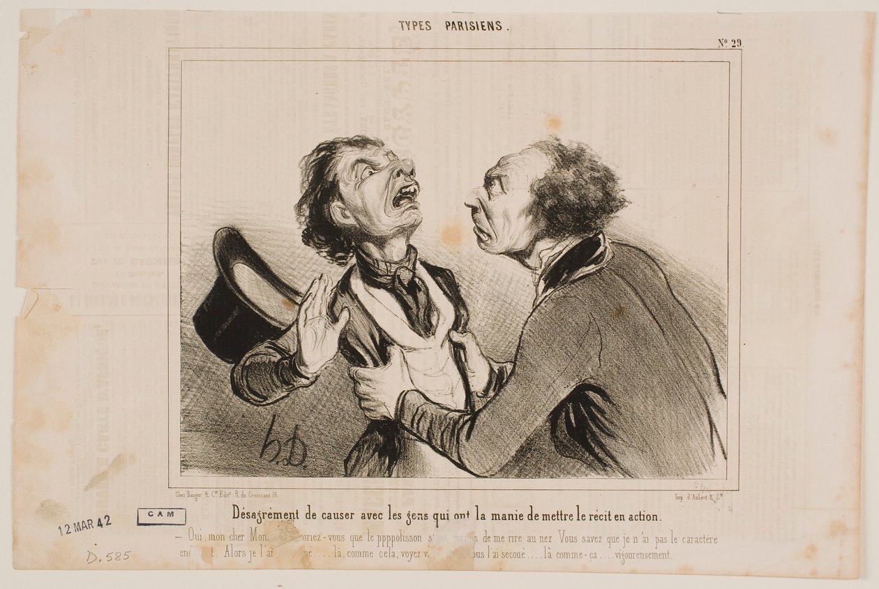 Nepříjemnost mluvení s lidmi... od Honoré Daumier