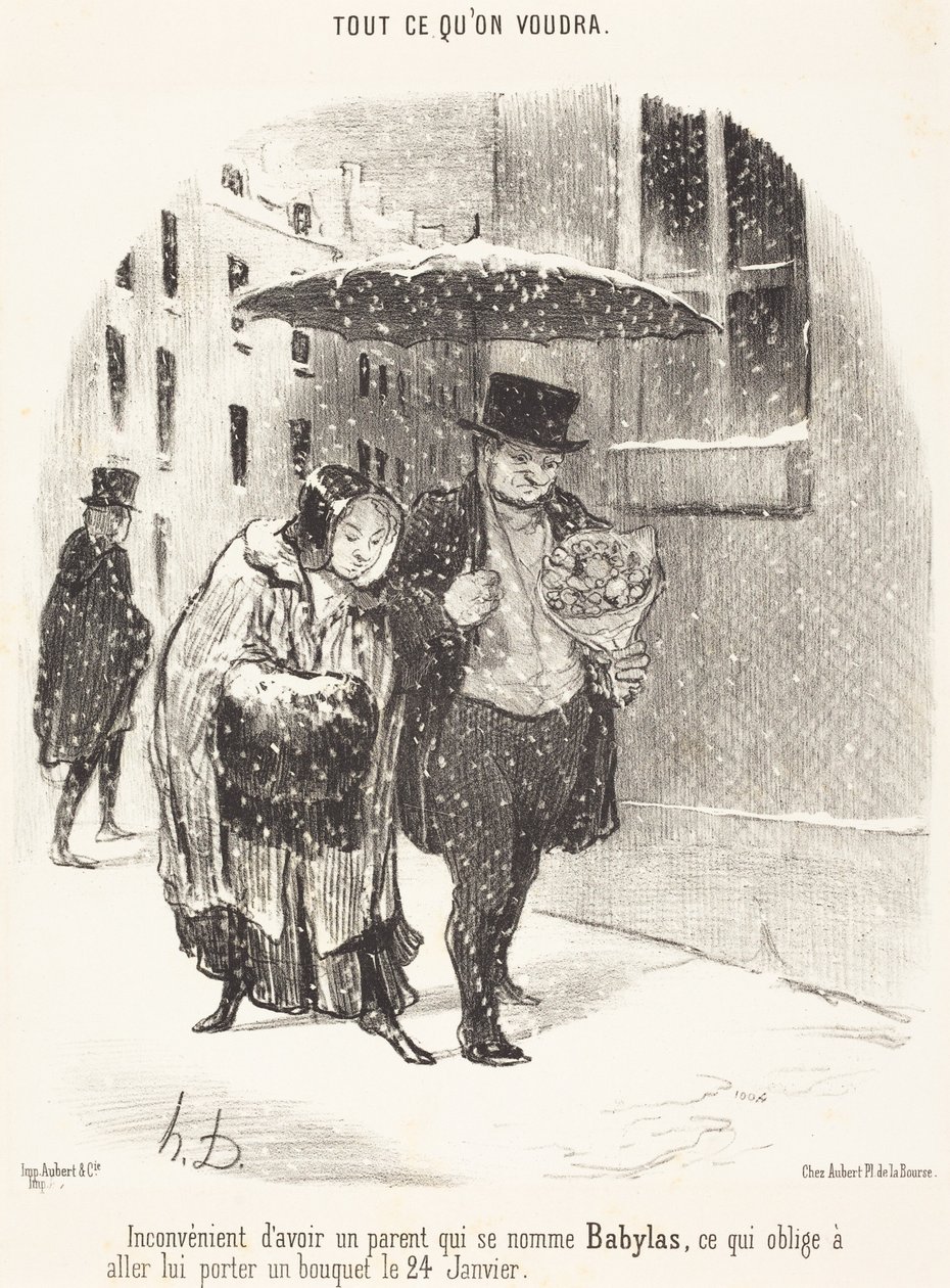 Nevýhoda mít příbuzného jménem Babylas... od Honoré Daumier