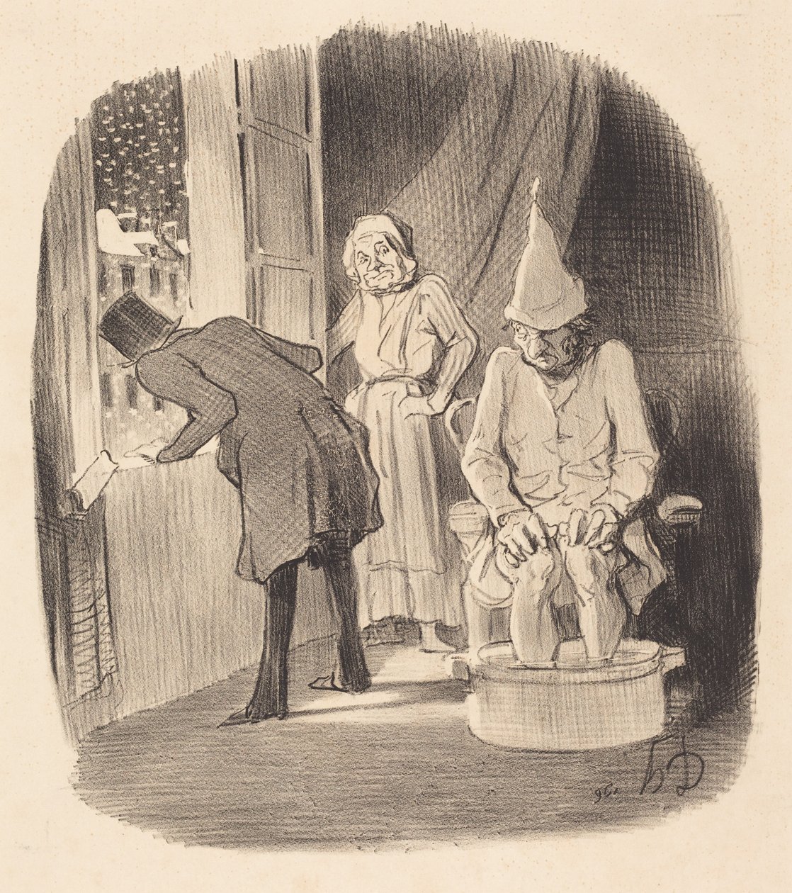 Nevýhoda pronájmu vlastního bytu... od Honoré Daumier