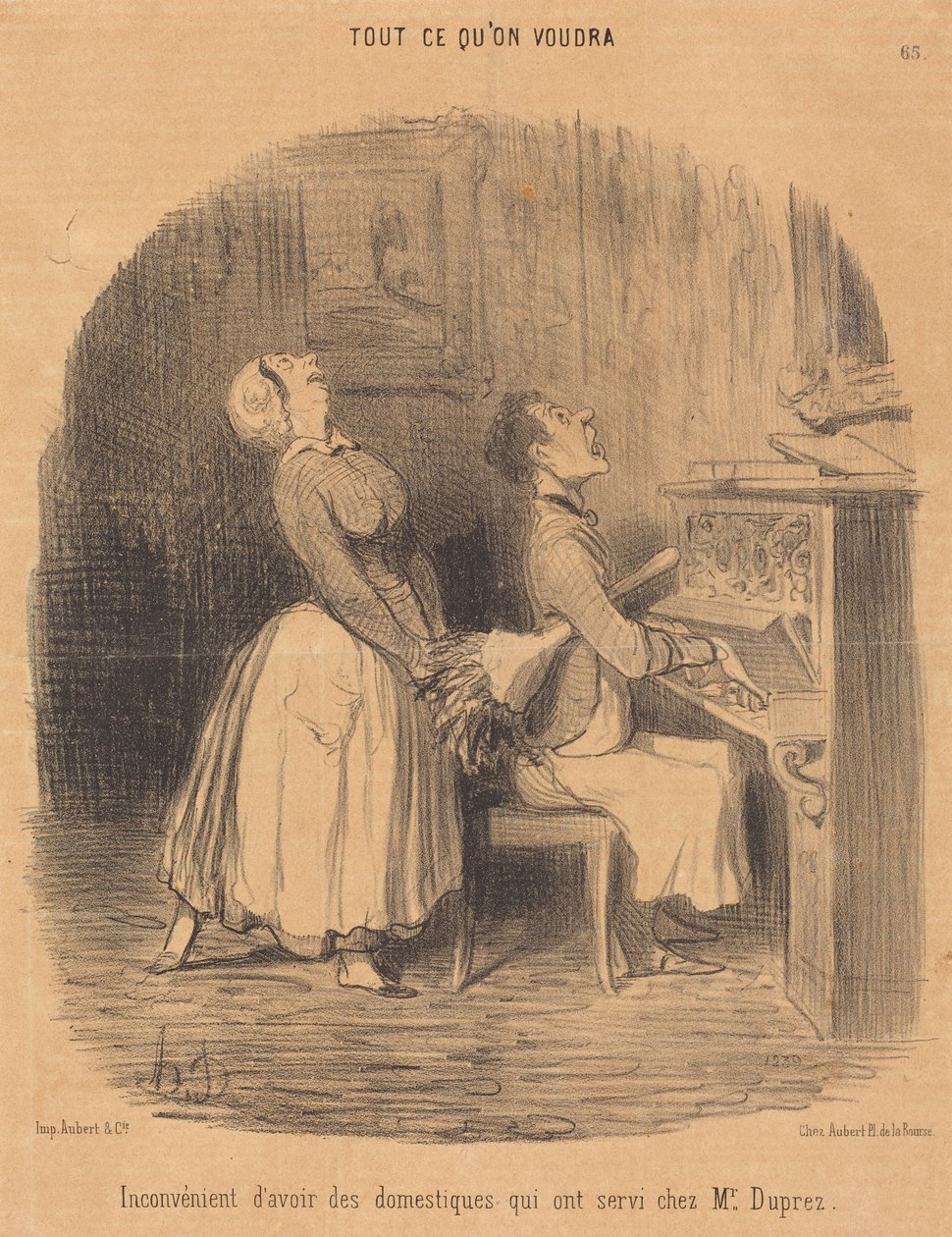 Nevýhoda... služebných, kteří sloužili u pana Dupreze od Honoré Daumier