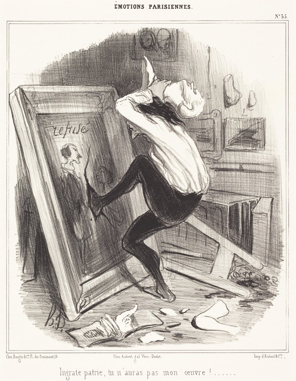 Nevděčná vlasti, nebudeš mít mé dílo!... od Honoré Daumier