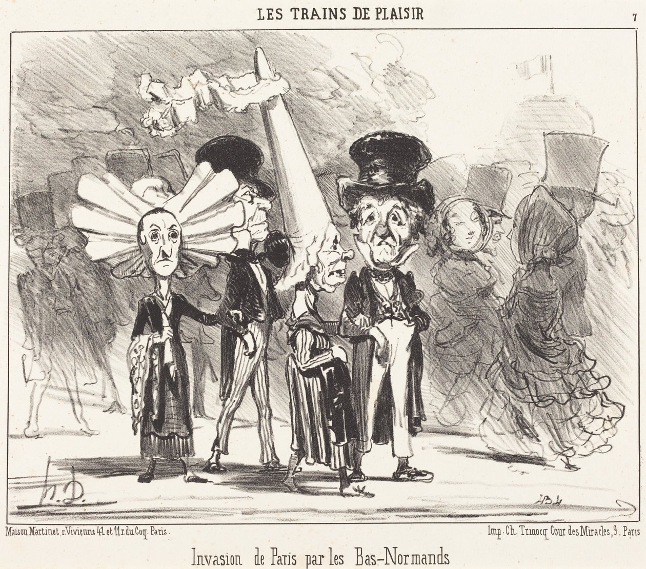 Invaze Paříže Dolními Normany od Honoré Daumier