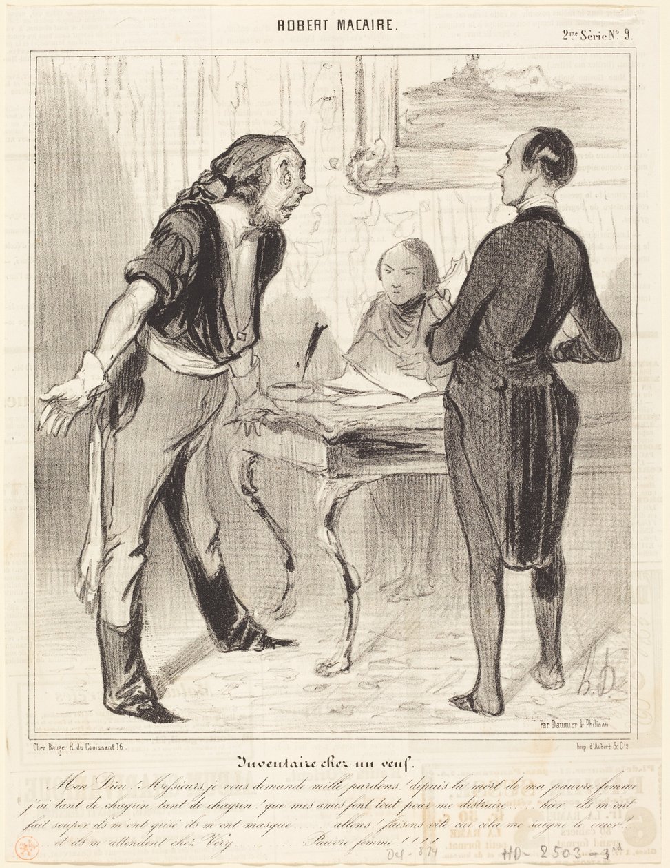 Inventář u vdovce od Honoré Daumier