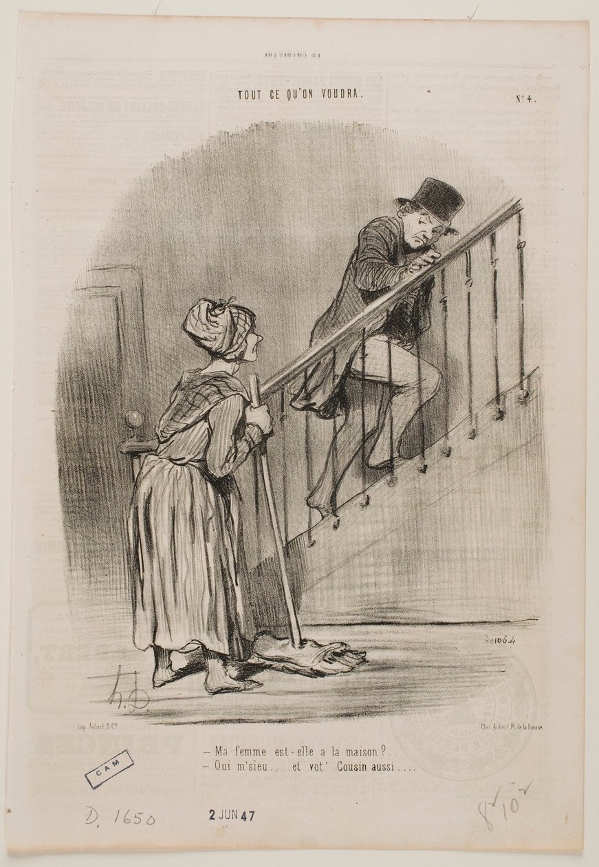 Je moje žena doma? od Honoré Daumier