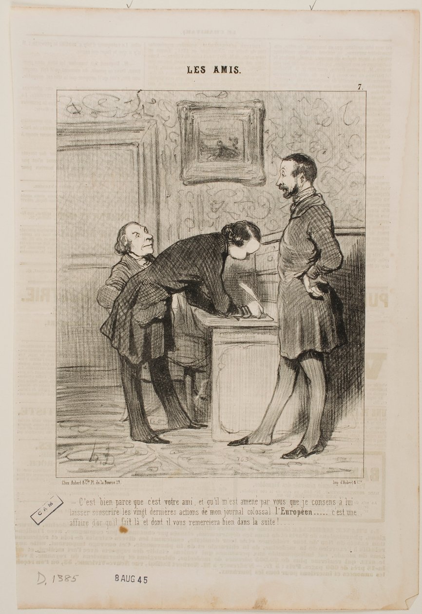 Je to jen proto, že je to tvůj přítel... od Honoré Daumier