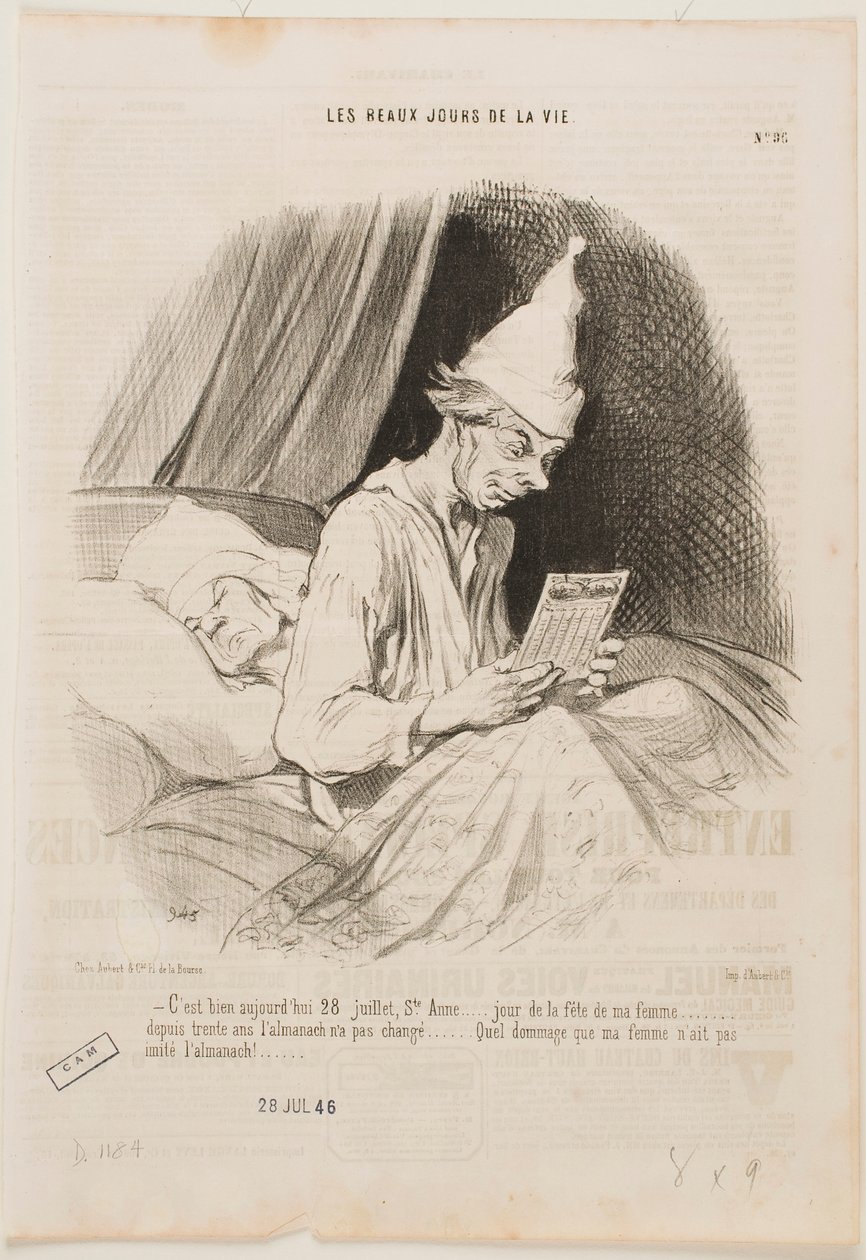 Dnes je 28. července, svaté Anny, ... od Honoré Daumier