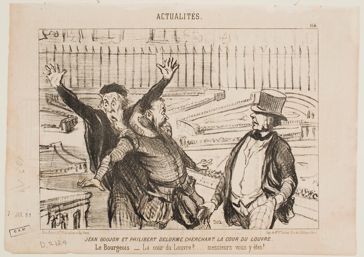 Jean Goujon a Philibert Delorme od Honoré Daumier