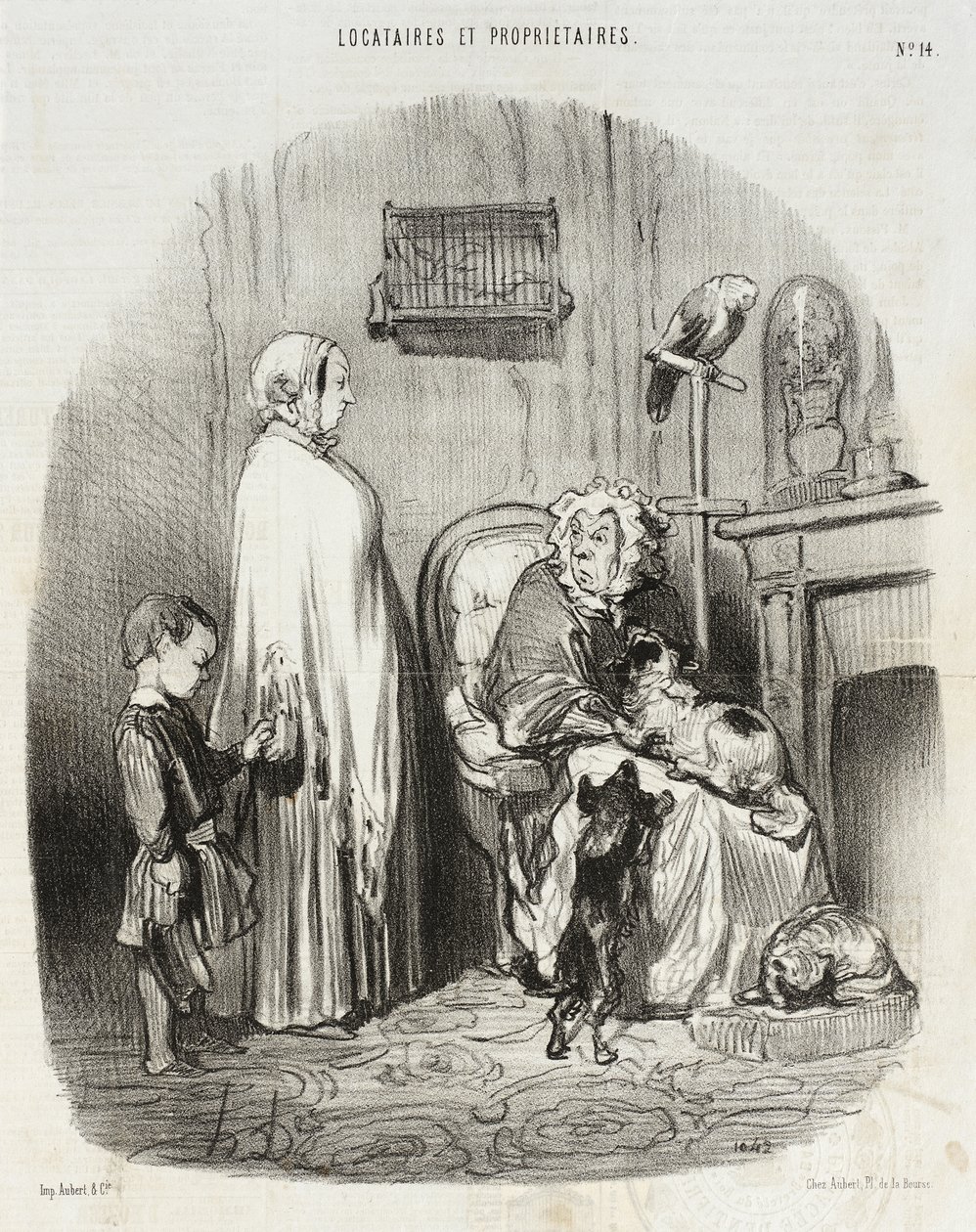 Lidem, kteří mají děti, byt nepronajímám!... od Honoré Daumier