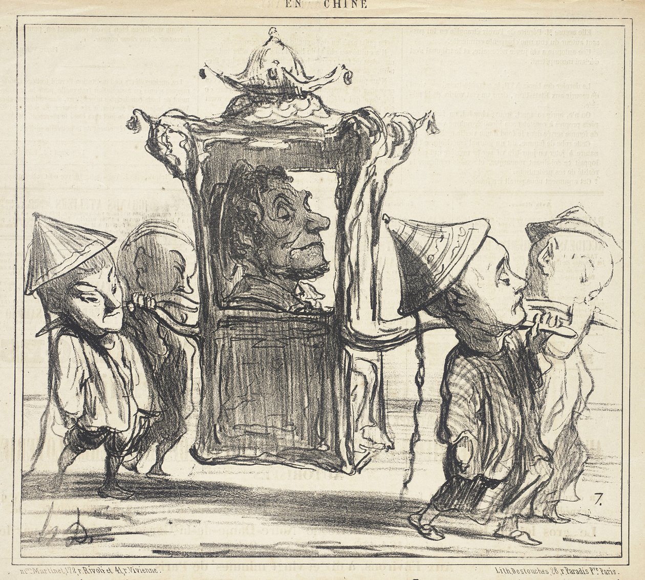 Chtěl bych se takto nechat vozit ulicemi Brestu, považovali by mě za mandarína!... od Honoré Daumier