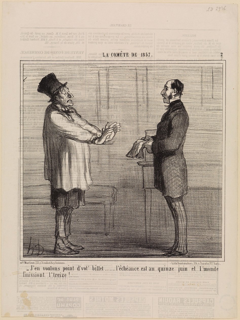 Nechci váš lístek (Kometa z roku 1857, tabule 2) od Honoré Daumier
