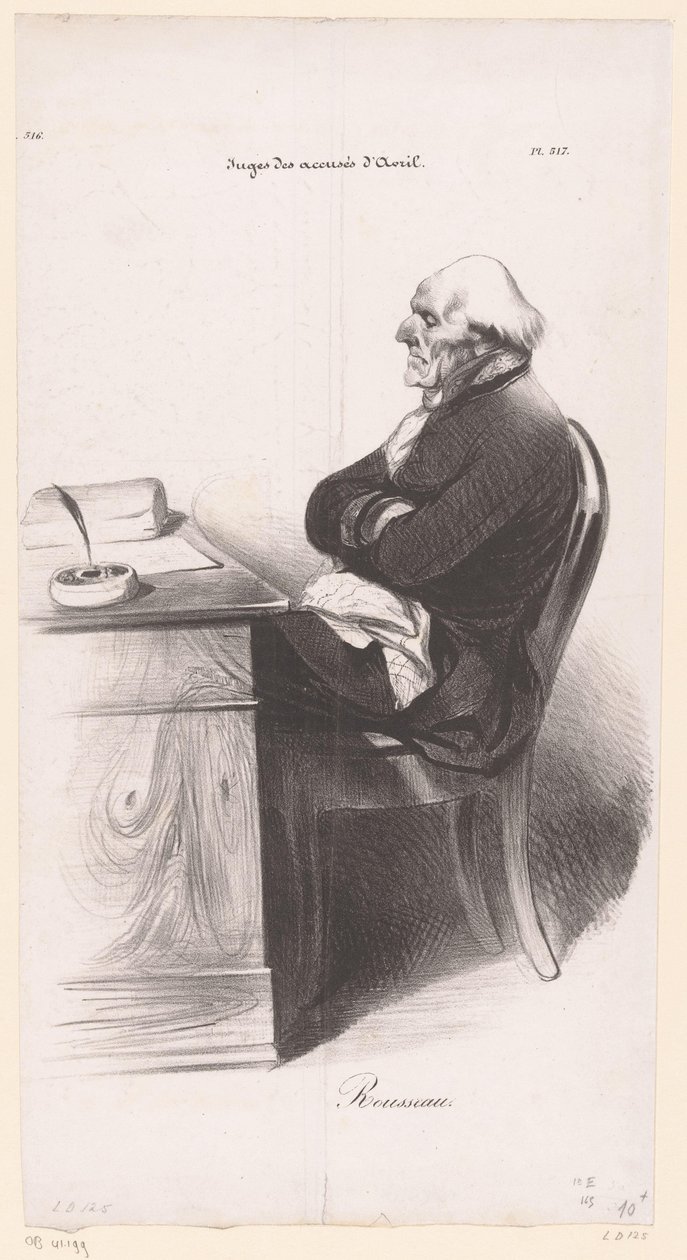 Karikatura Jean-Josepha Rousseaua od Honoré Daumier