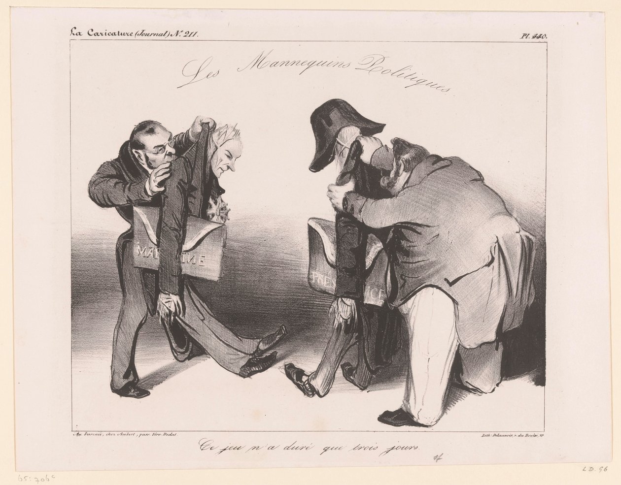 Karikatura námořnictva a prezidentství od Honoré Daumier