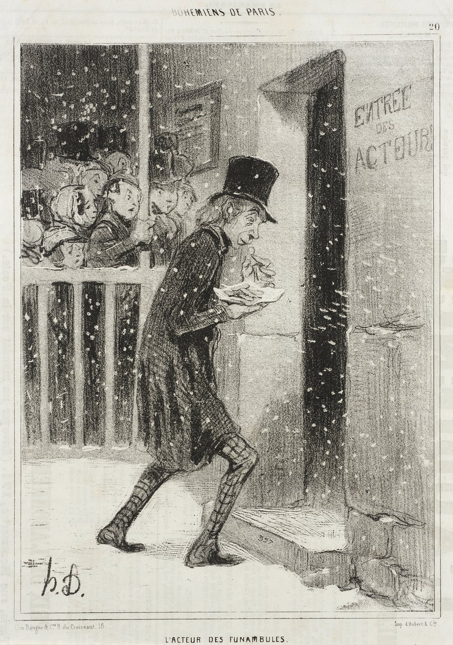 Herec z Funambules od Honoré Daumier