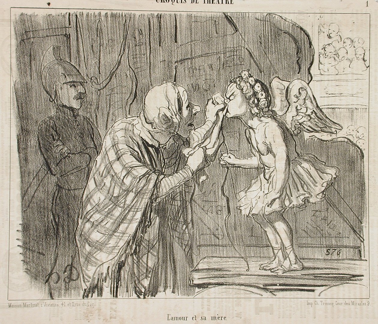 Láska a její matka od Honoré Daumier