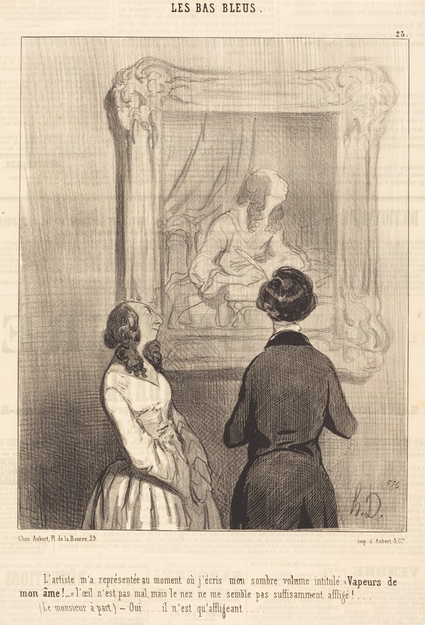 Umělec mě zachytil ve chvíli, kdy píšu od Honoré Daumier