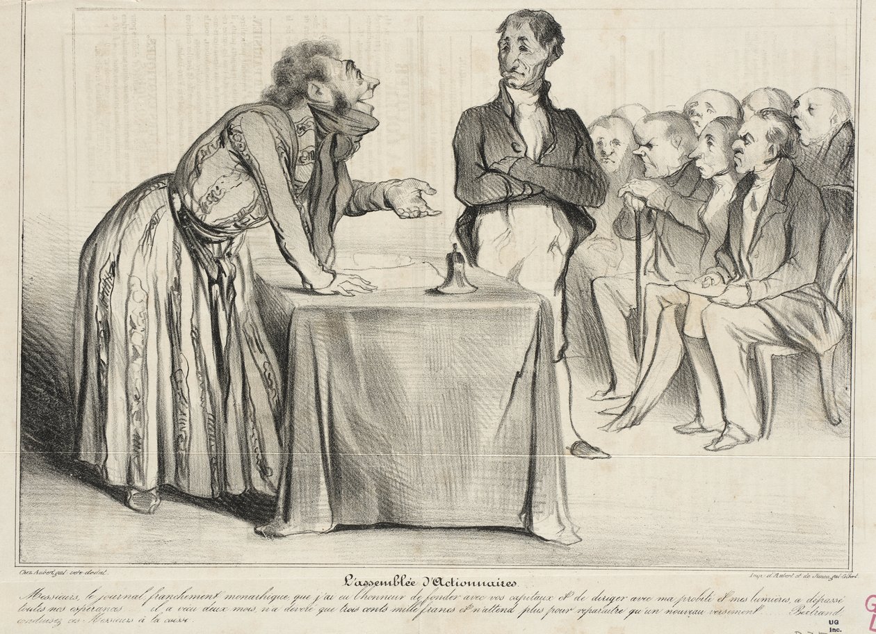 Valná hromada akcionářů od Honoré Daumier