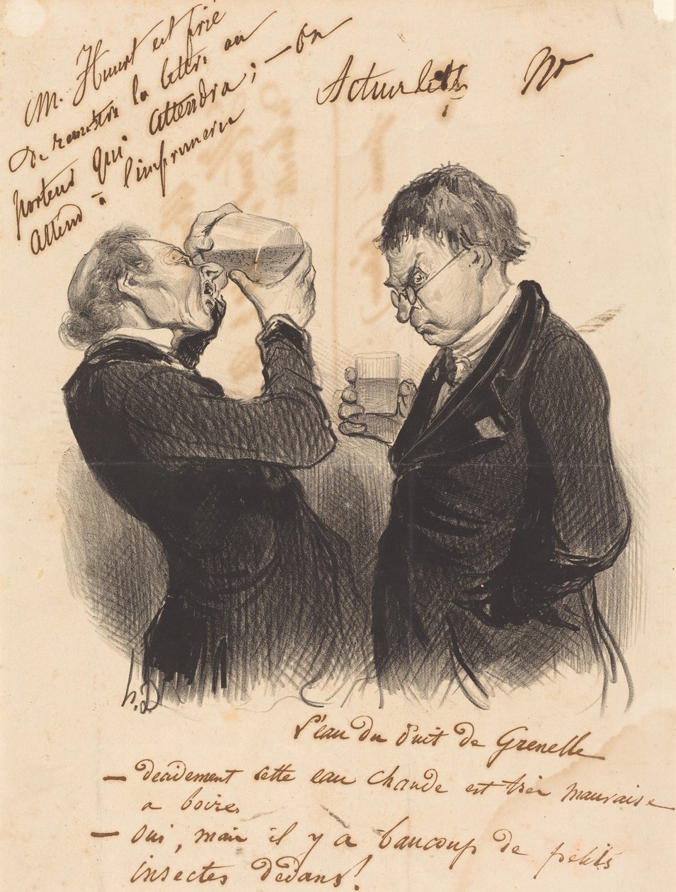 Voda ze studny v Grenelle od Honoré Daumier