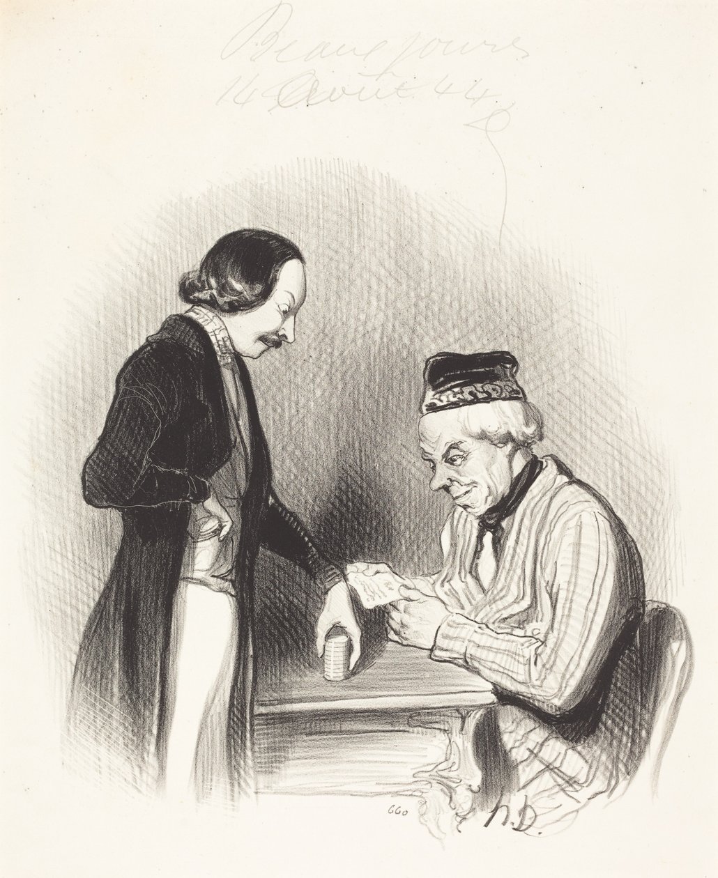 Diskontní sazba směnky od Honoré Daumier