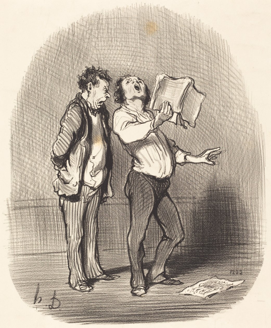 Nevýhoda mít přítele milujícího hudbu od Honoré Daumier
