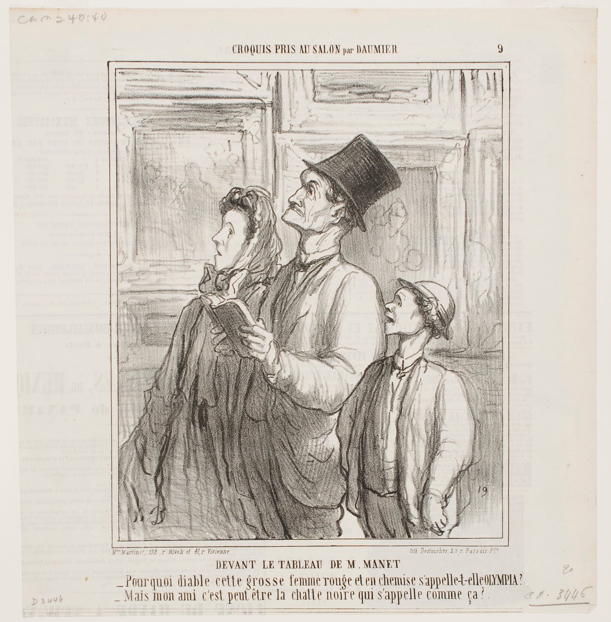 Pohled na Manetův obraz od Honoré Daumier