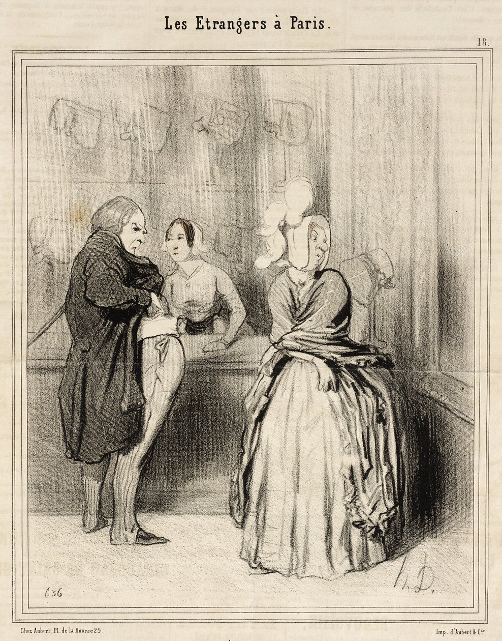 Klobouk, který se přiváží z Paříže od Honoré Daumier