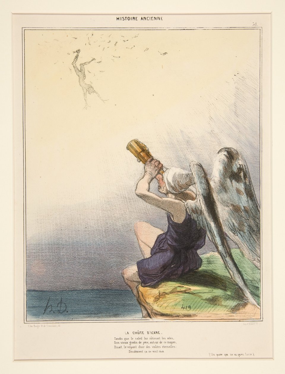 Pád Ikara, z Histoire Ancienne od Honoré Daumier