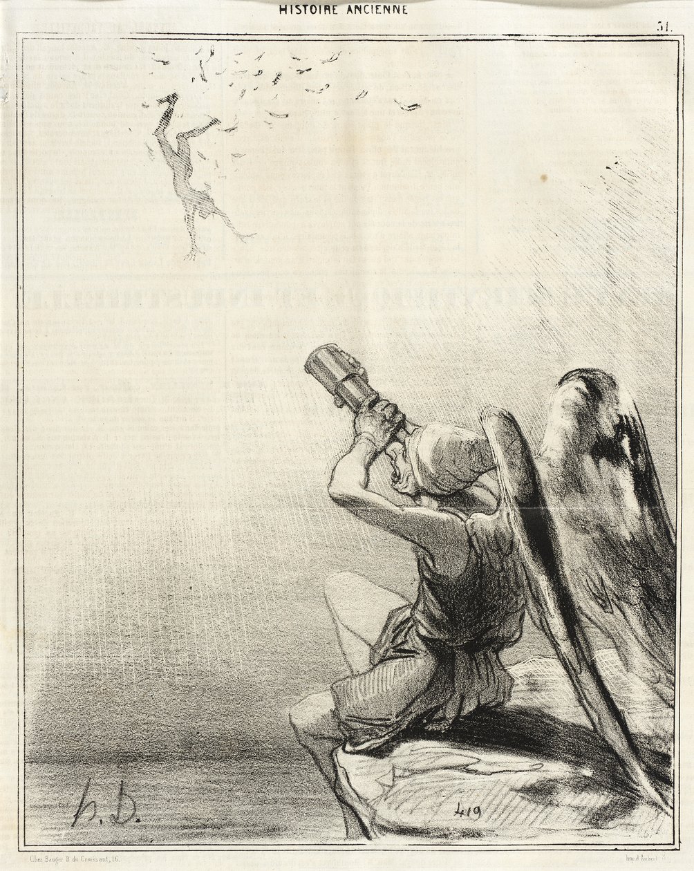 Pád Ikara od Honoré Daumier