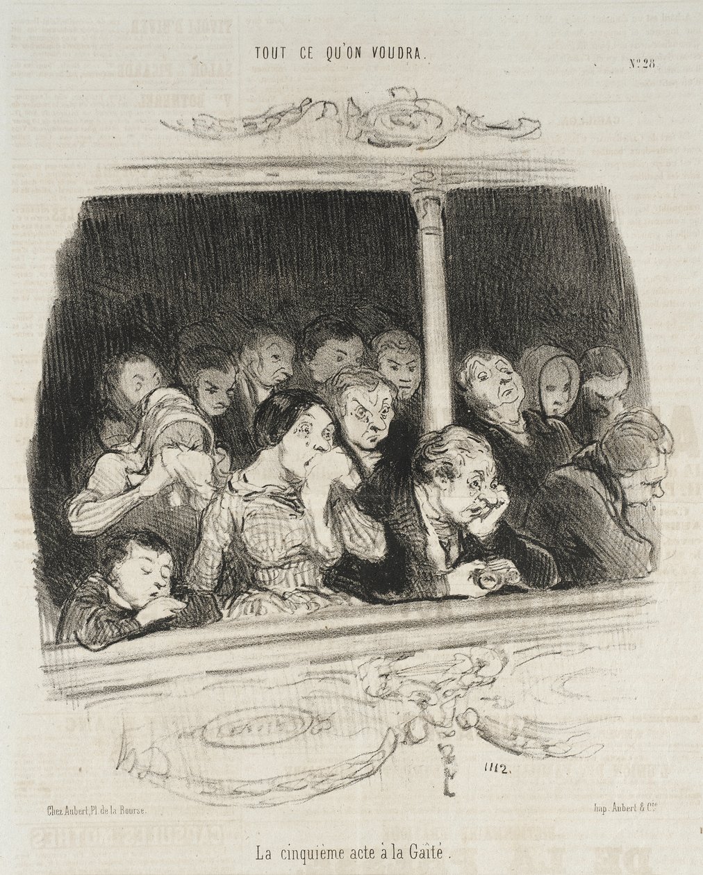 Páté dějství v Gaîté od Honoré Daumier