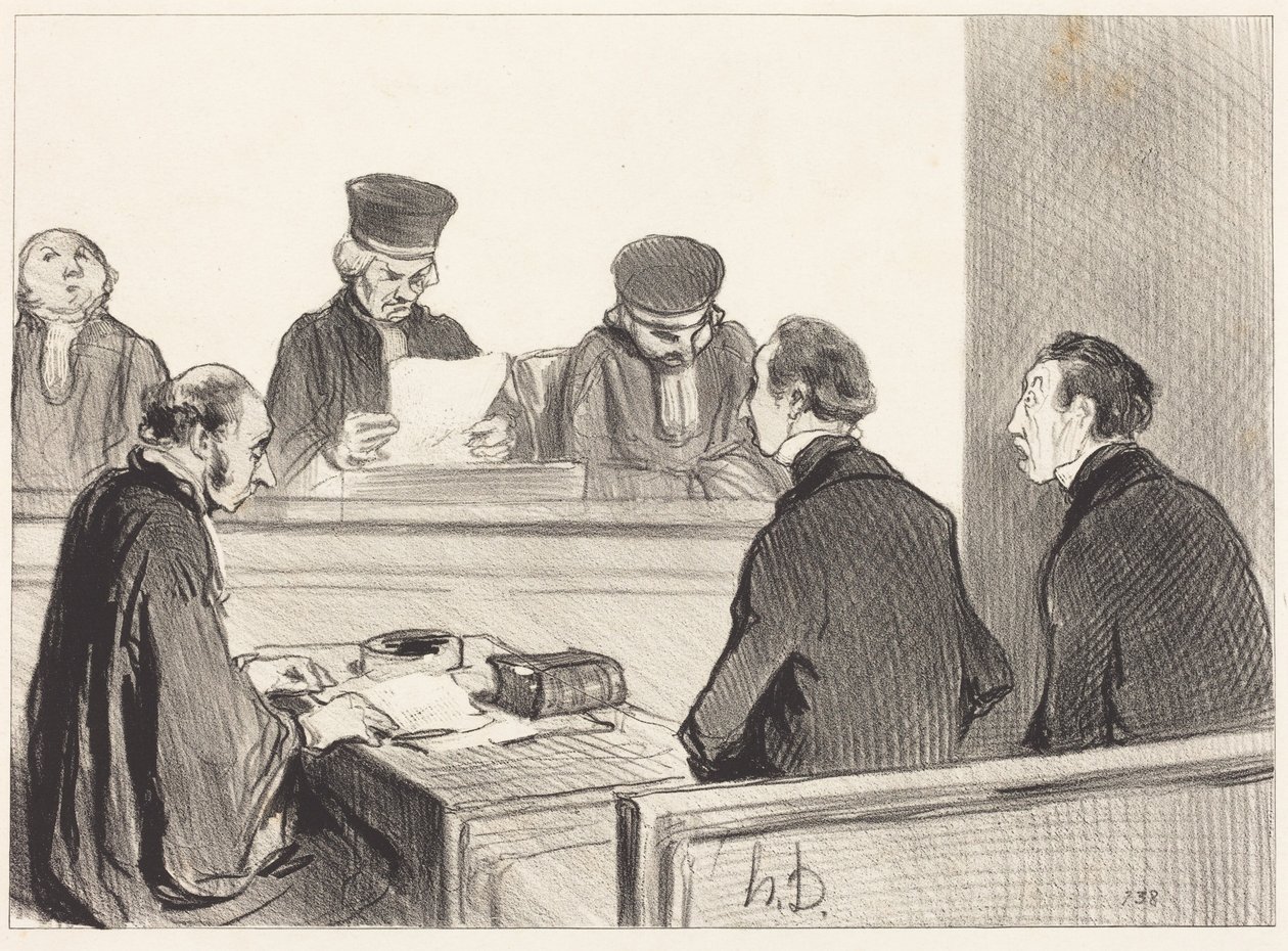 Soud po skončení porady... od Honoré Daumier