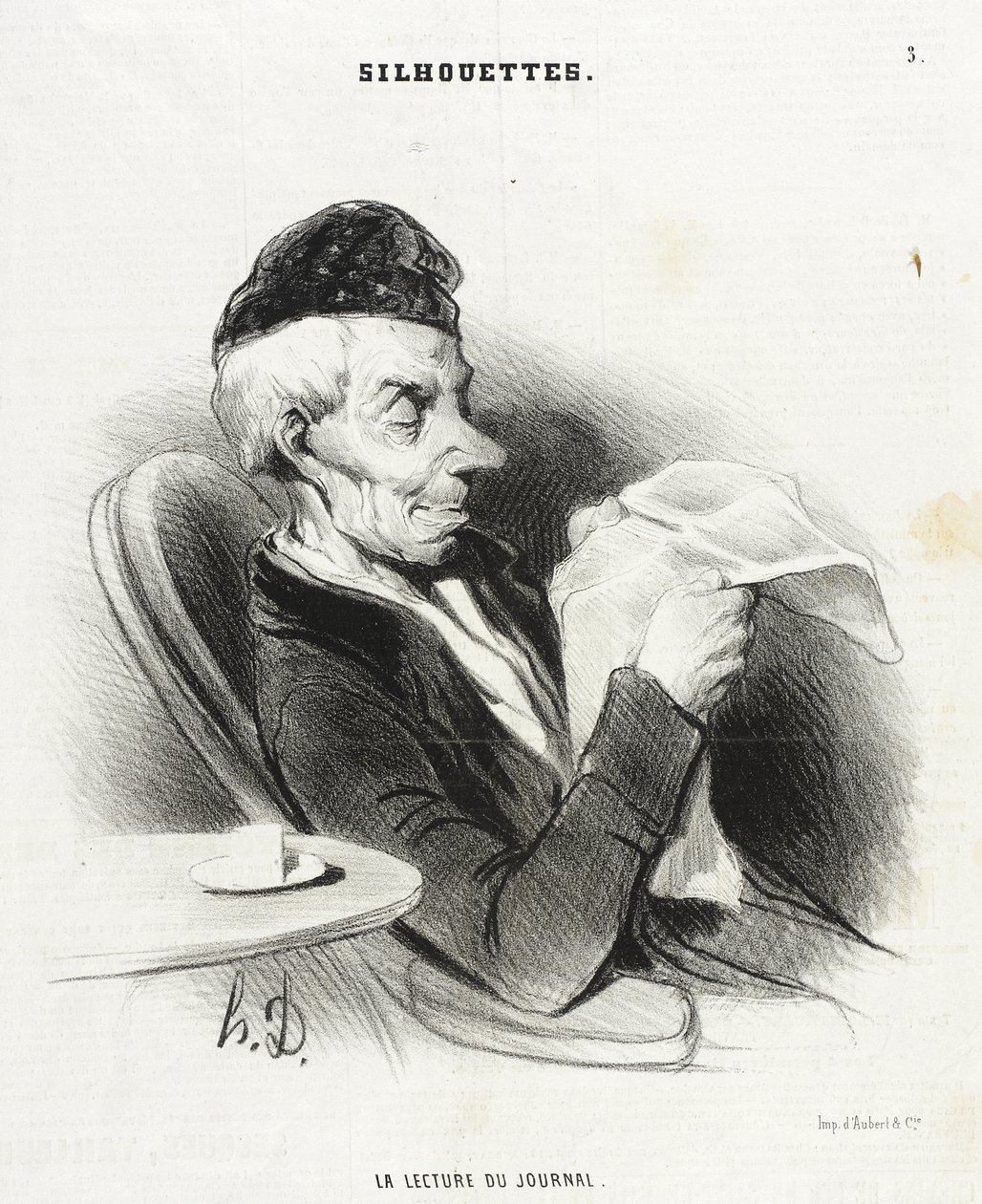 Čtení novin od Honoré Daumier