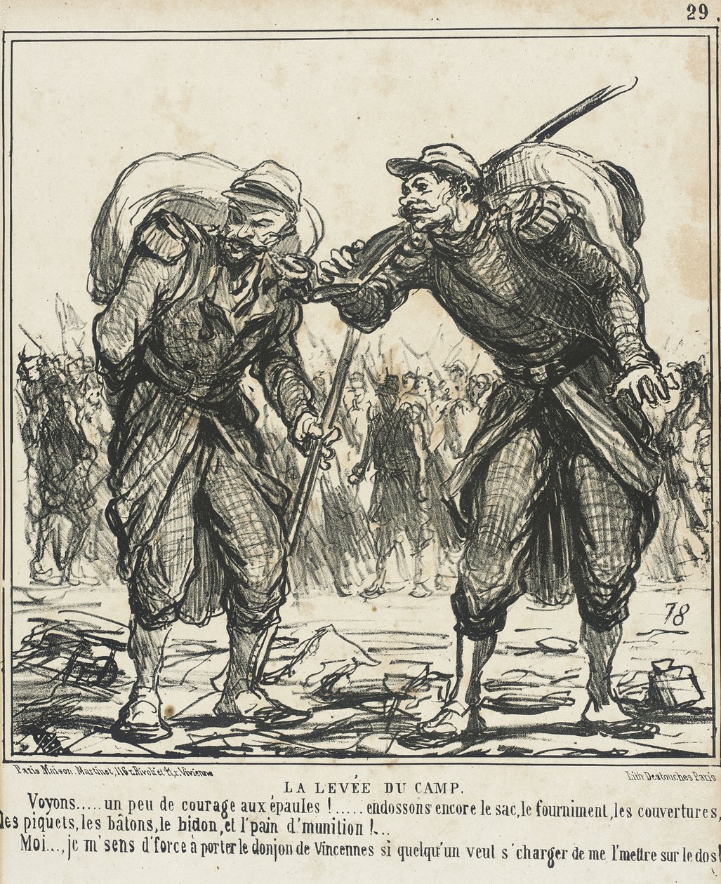 Odchod z tábora od Honoré Daumier