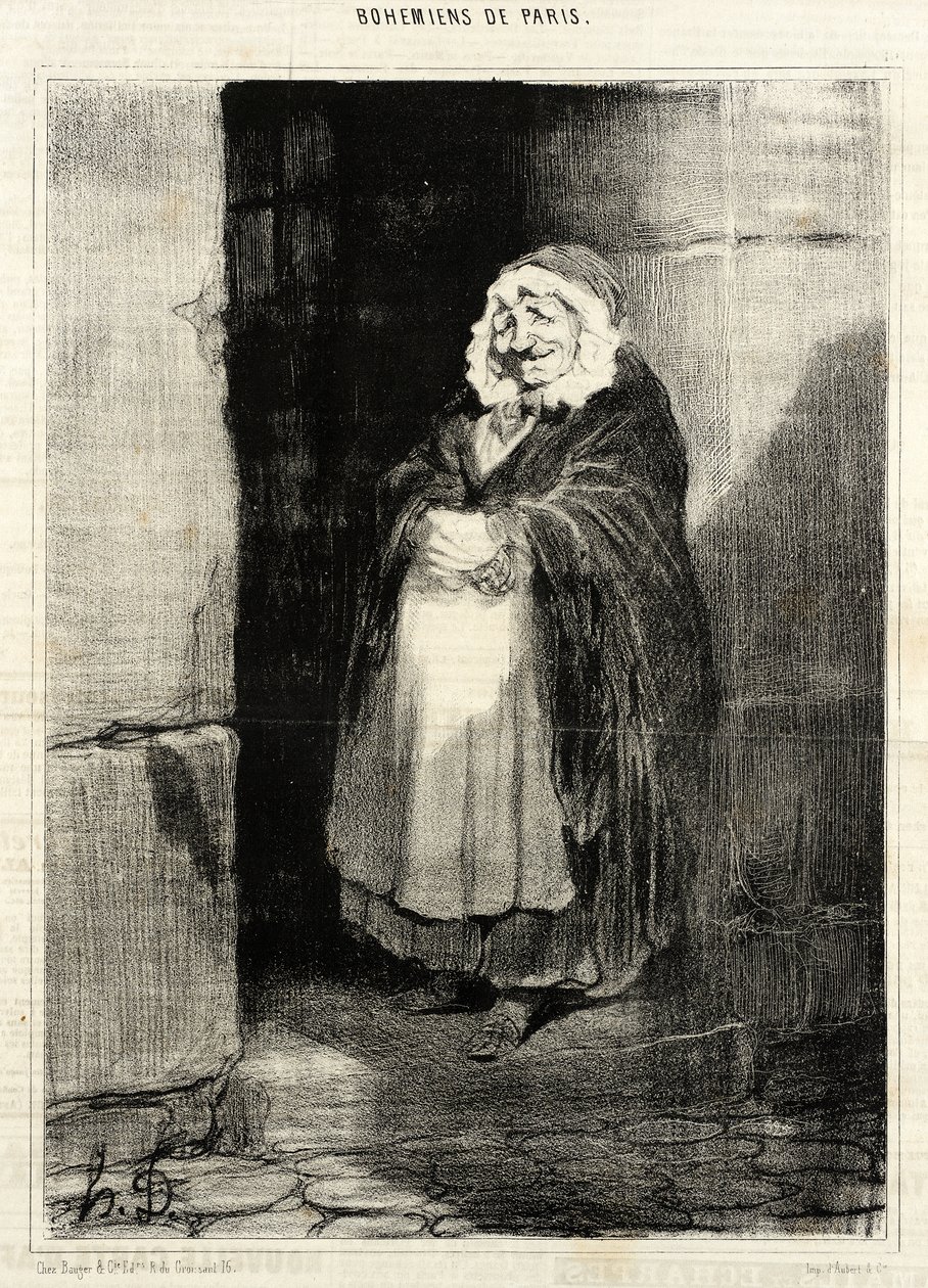 Kráčející žena od Honoré Daumier