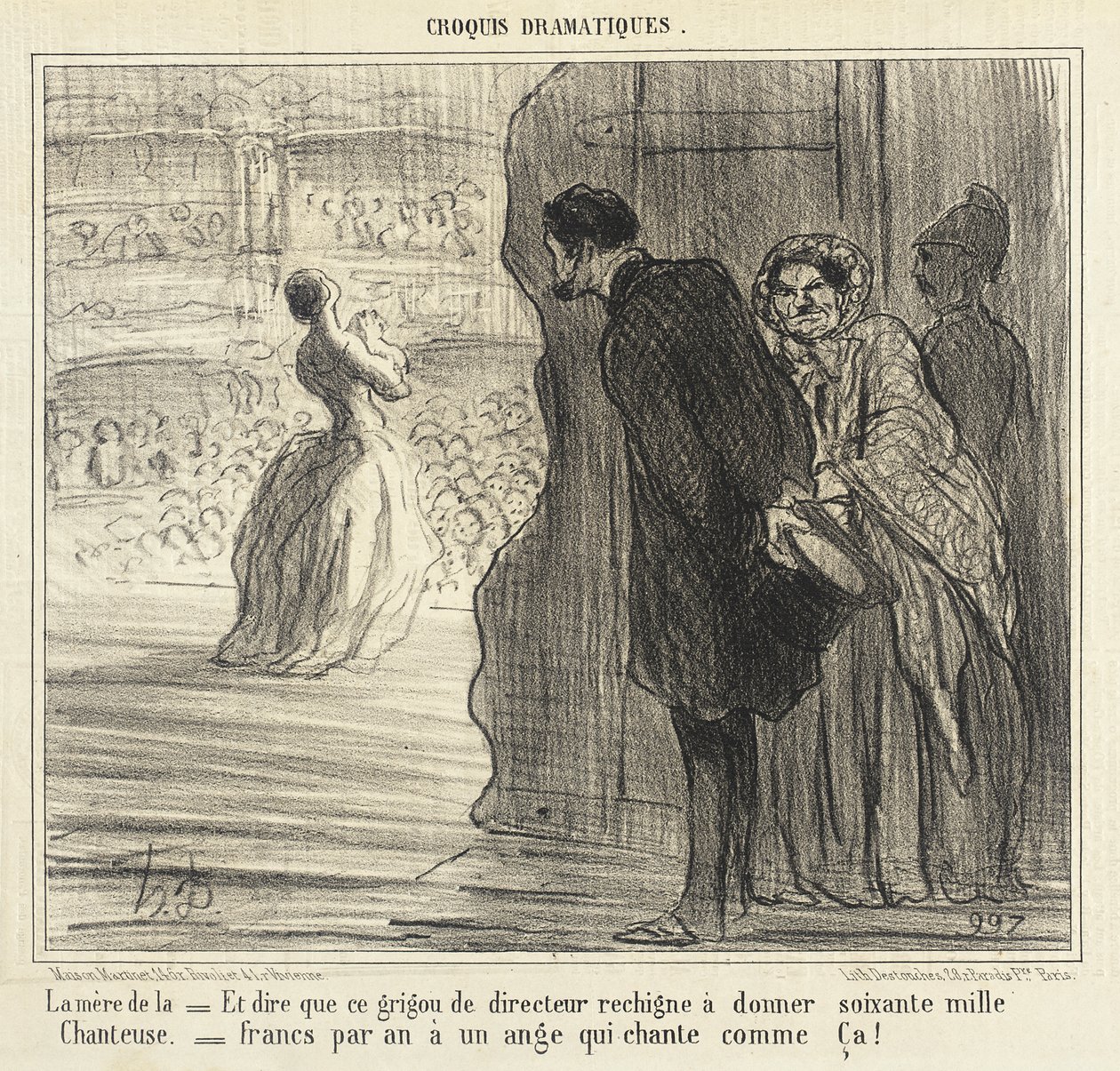 Matka zpěvačky od Honoré Daumier
