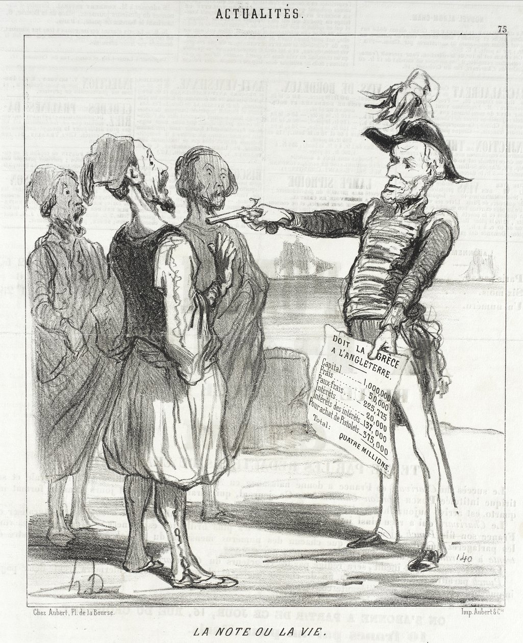 Účet, nebo život od Honoré Daumier